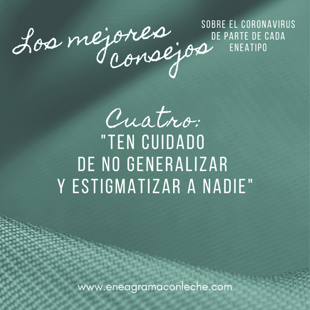 Consejos sobre el Coronavirus y Eneagrama