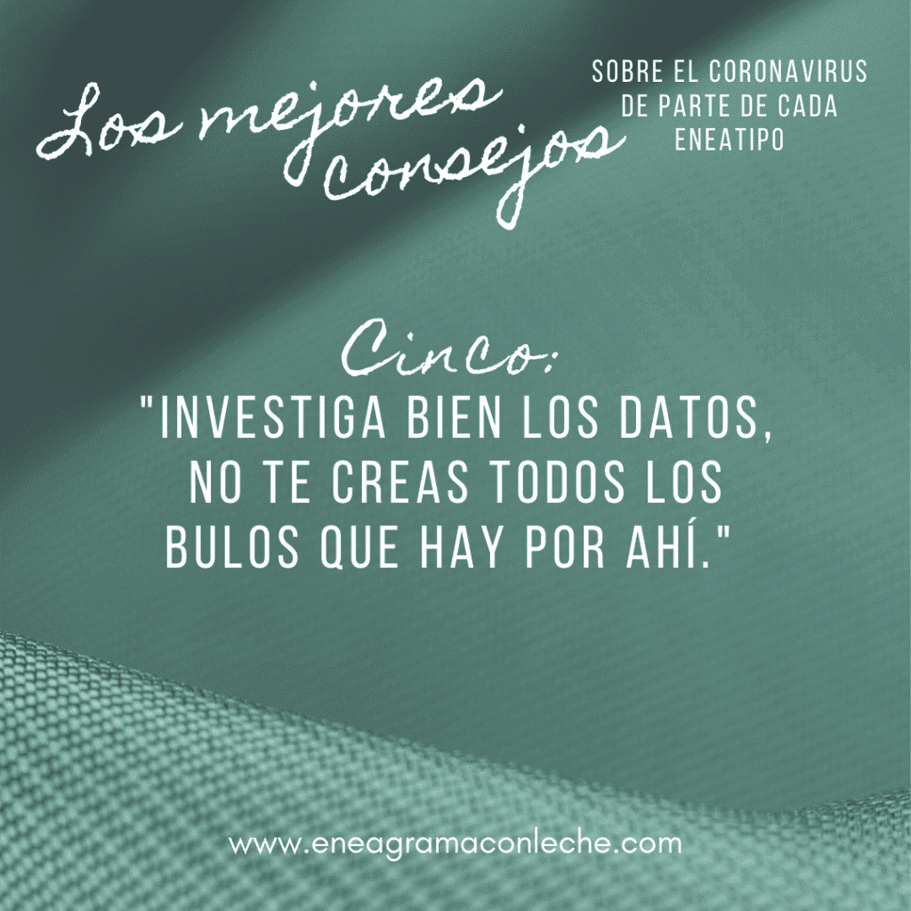 Consejos sobre el Coronavirus y Eneagrama