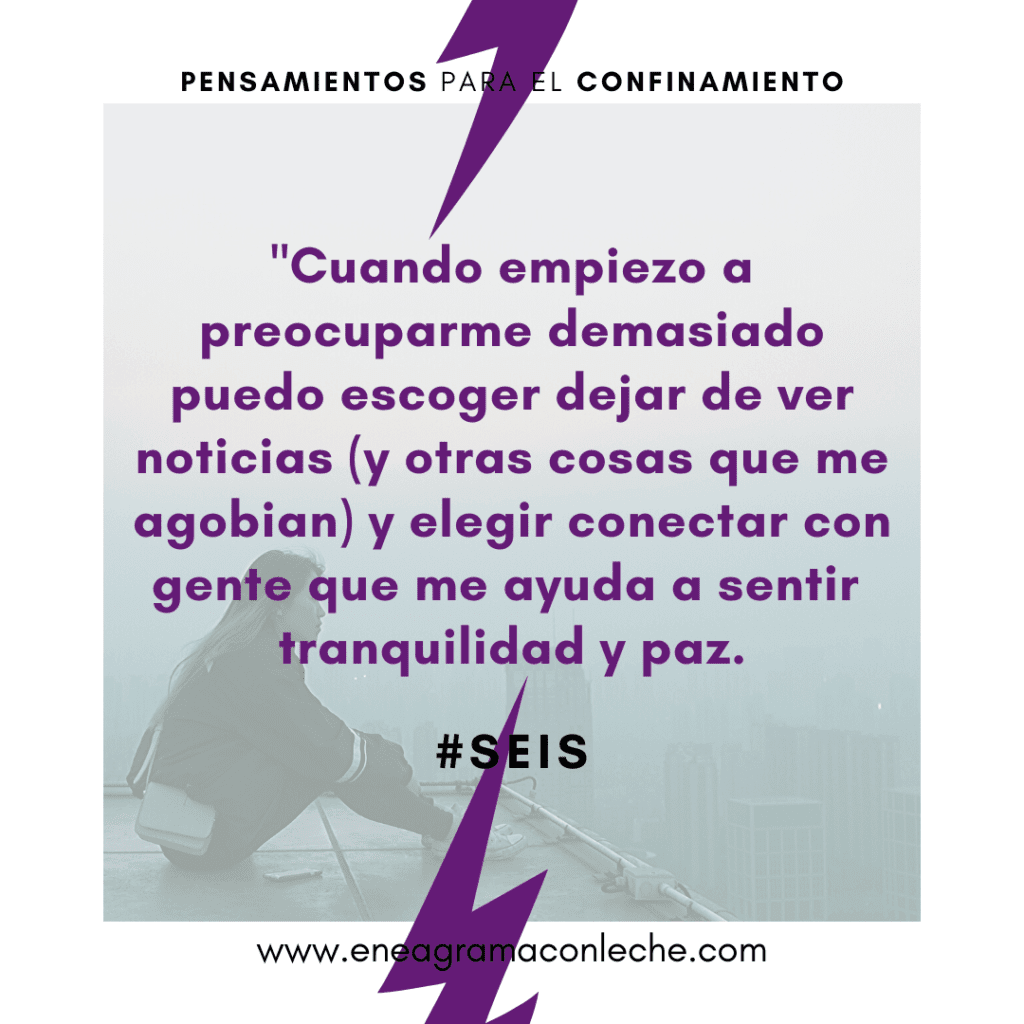 Consejos en tiempos de Pandemia para el Eneagrama 6 Seis
