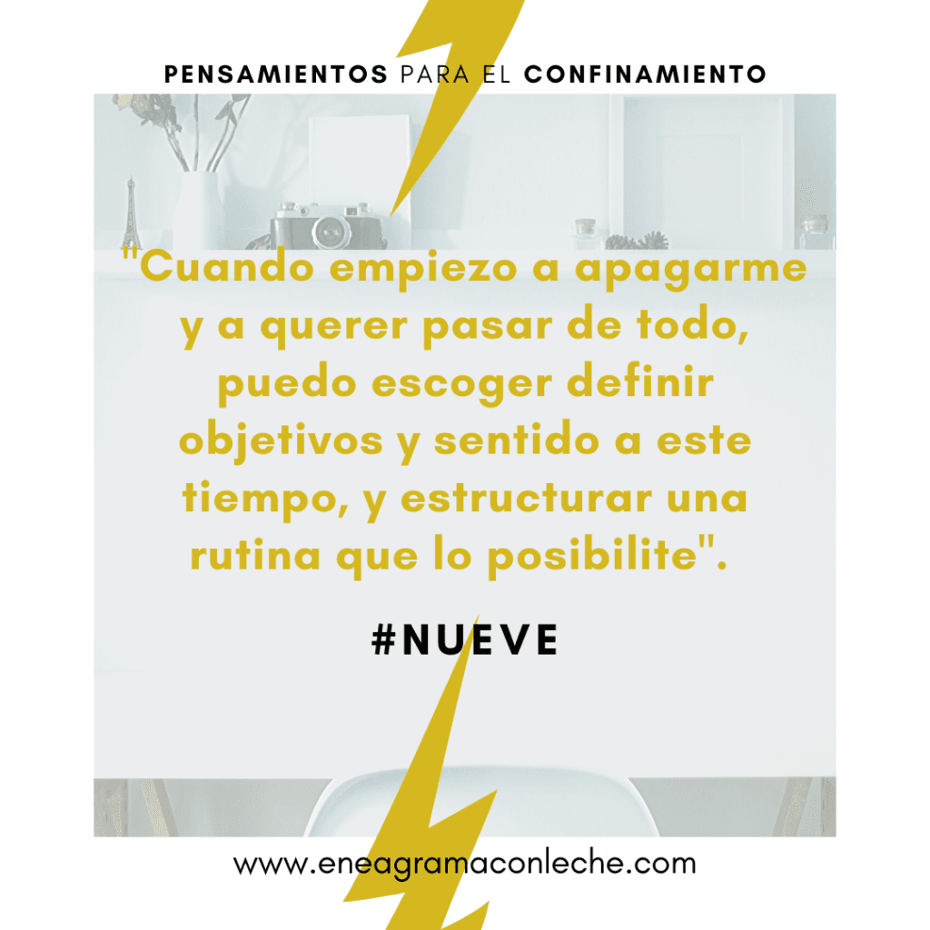 Consejos en tiempos de Pandemia para el Eneagrama 9 Nueve